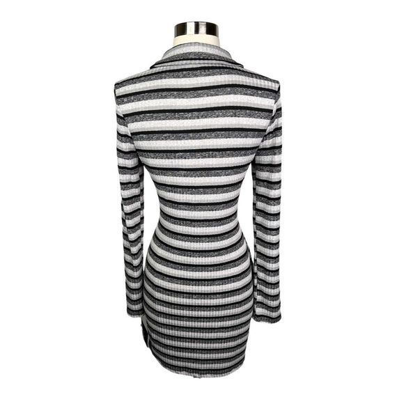 I.N. San Francisco Striped Y2K Bodycon Dress - Size Large - Picture 6 of 7